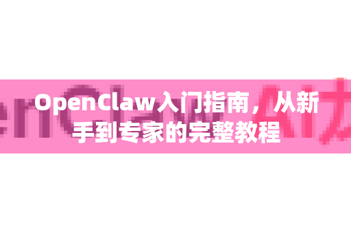 OpenClaw入门指南，从新手到专家的完整教程-第1张图片-OpenClaw 中文版 - 真正能做事的 AI