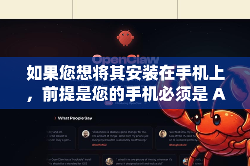 如果您想将其安装在手机上，前提是您的手机必须是 Android 系统，并且过程比在电脑上复杂一些。主要思路是，在 Android 上创建一个类似 Linux 的环境来运行它