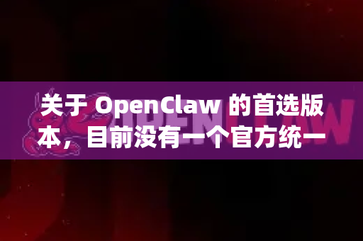 关于 OpenClaw 的首选版本，目前没有一个官方统一指定的首选版本号，因为选择取决于您的具体需求、系统环境和项目目标