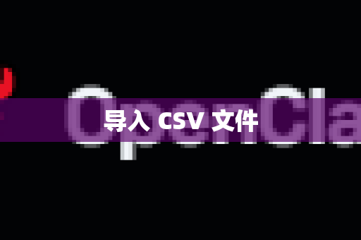 导入 CSV 文件