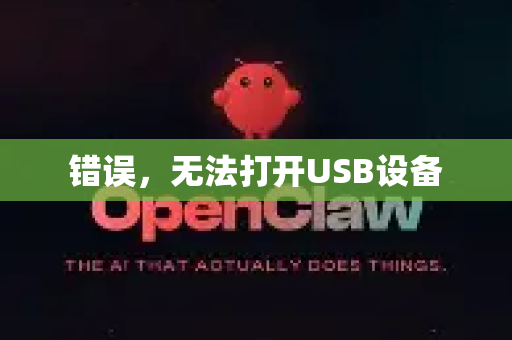 错误，无法打开USB设备